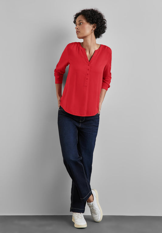 STREET ONE Basic Bluse in Unifarbe