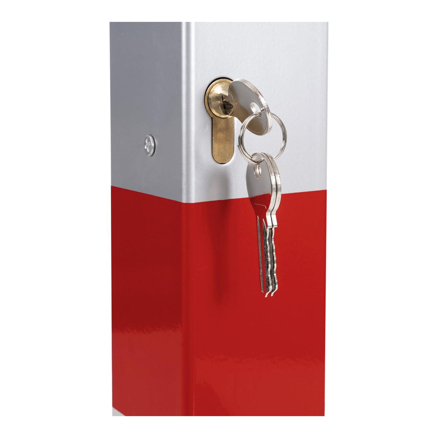 STIER Parkbügel, umlegbar, mit Zylinderschloss, 2 Schlüssel im Lieferumfang, stabiles, verzinktes Stahl-Gestell, einfaches automatisches Verschließen