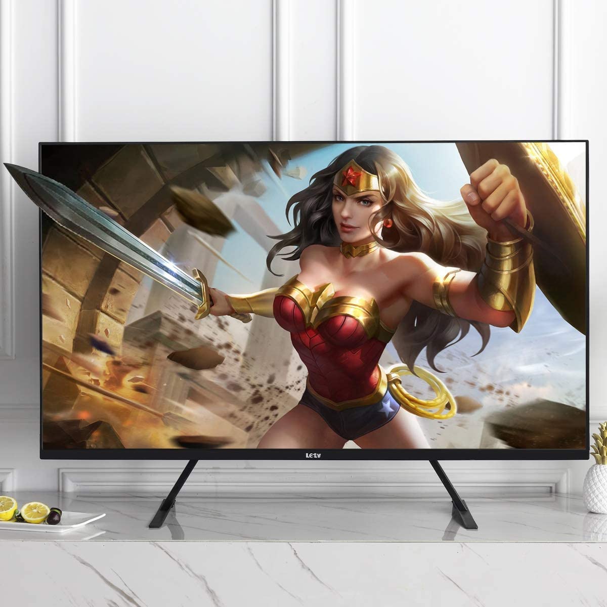 suptek Universal TV Standfüße TV Beine Höhenverstellbarer TV Ständer für 22-65 Zoll TV LCD LED Flach&Curved, Standfuß Fernseher TV Füße VESA 75X75mm bis 800x400mm bis zu 50kg ML1760