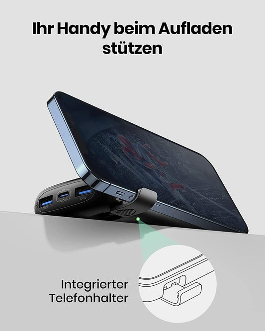 INIU Power Bank, 22.5W Fast Charging 10000mAh PowerBank Klein Aber Stark, PD3.0 QC4.0 USB C Input&Output Externe handyakkus für iPhone 16 15 14 13 12 X Pro Max Mini Plus Samsung S23 AirPods iPad etc