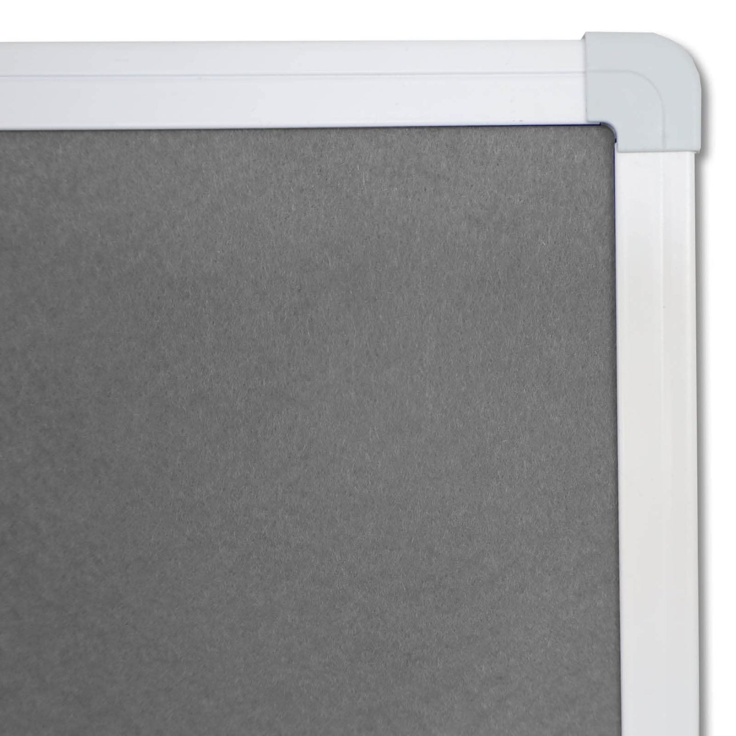 Moderationstafel UP - einteilige Metaplanwand mit Filz-Oberfläche - mobil dank Rollen - beidseitig nutzbar - Filz-Moderationswand 120x150 cm - Grau