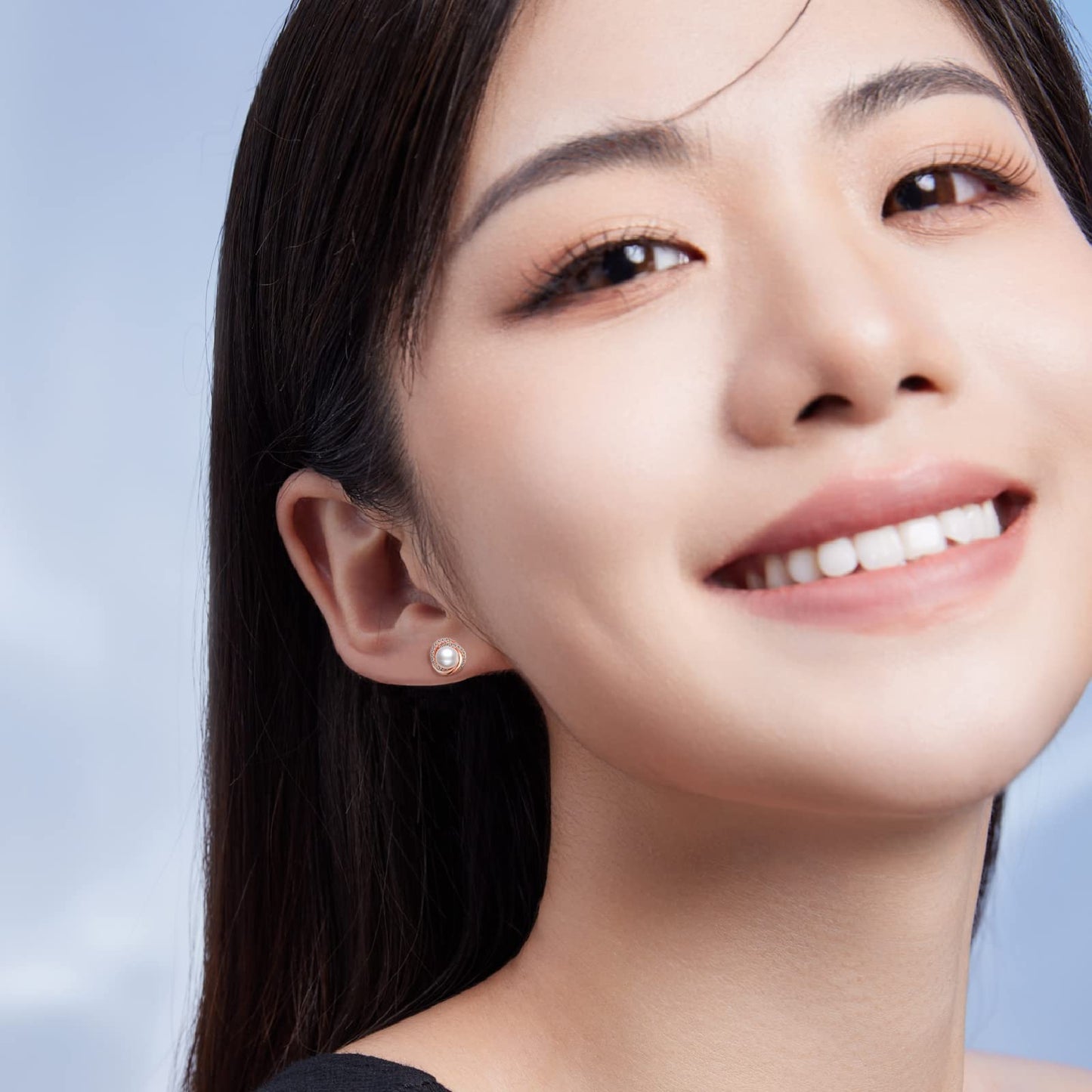 ZHOU LIU FU Perlen Ohrringe Silber Ohrringe Damen 925 Nickelfreie Perlenohrringe Gold Hochzeit Ohrringe Pink Klein Vergoldete Ohrringe Süßwasserperlen Ohrringe Groß