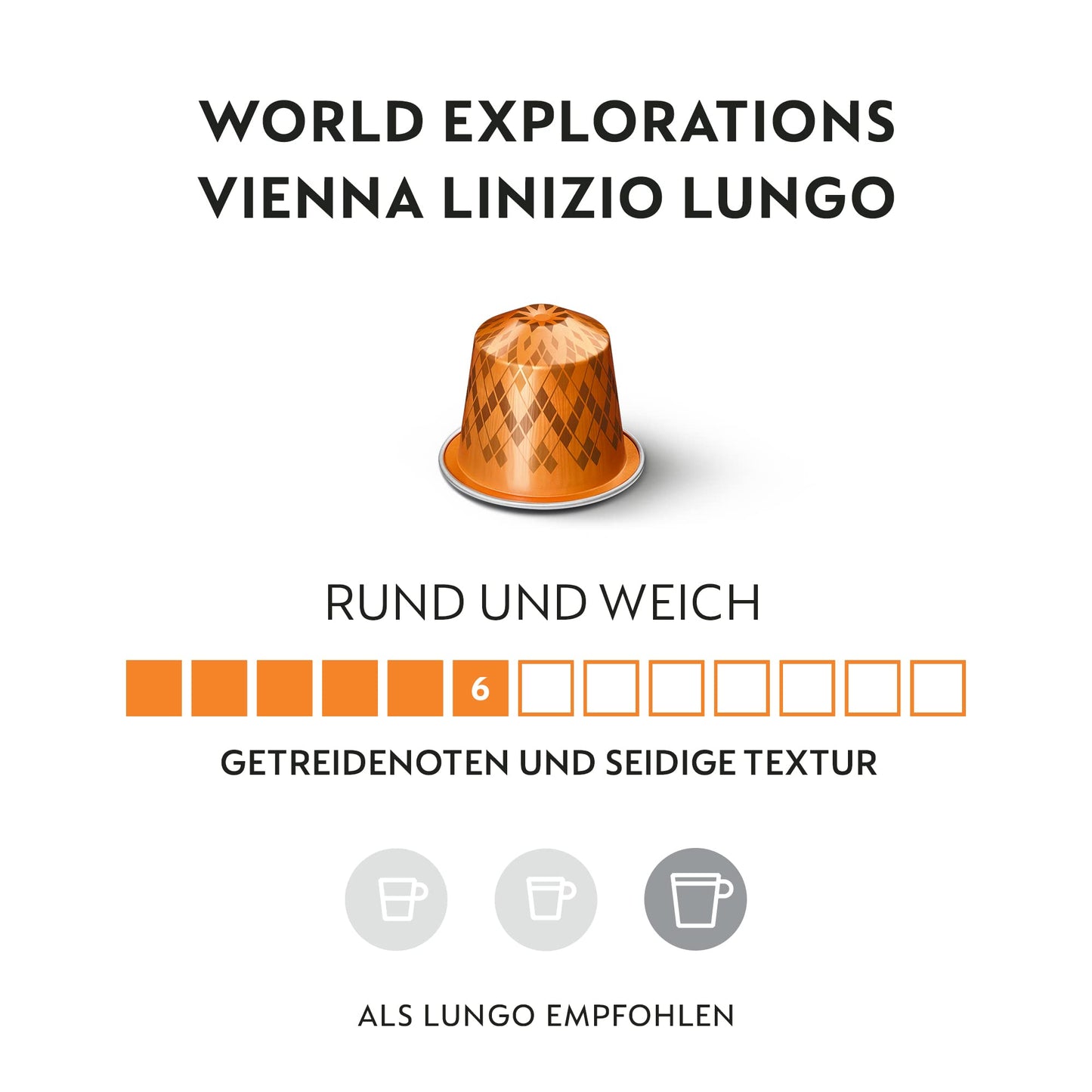 NESPRESSO ORIGINAL Vienna Lungo, Mittlere Röstung, Kompatibel mit ORIGINAL Kaffeemaschinen, Kapsel Set aus 100 Kaffeekapseln