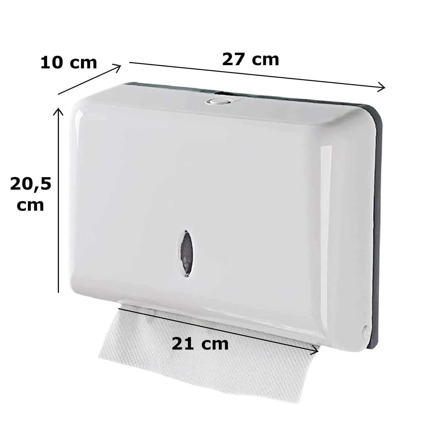GUSTO No Drill Manueller Spender Handtücher Papierhandtücher 200 Blätter, Papierformat "C" für Küche, Bad, Restaurants, Hotels, Krankenhäuser, Camping, Sommerzentren, Gewerbe (Handtuchspender)