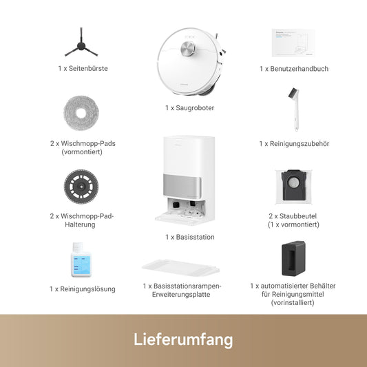 DREAME L10s Ultra Gen 2 Saugroboter mit Wischfunktion,MopExtend™ RoboSwing-Technologie, 10.000 Pa Vormax™-Saugkraft, Haustiermodus, vollautomatischer Basisstation,vielseitiger Teppichreinigung