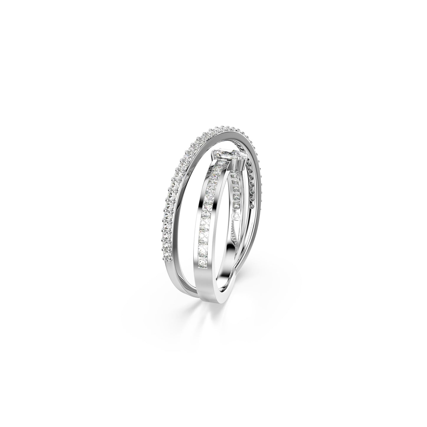 Swarovski, Hyperbola Ring, Rhodiniert, 55