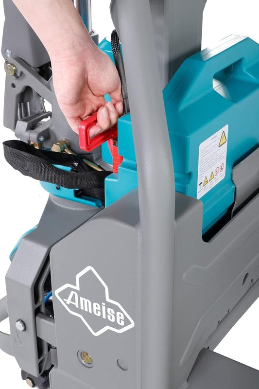 Ameise Elektro-Hubwagen PTE 1.3 | 1.300 kg Tragkraft | 1.150 mm Gabellänge | Lithium-Ionen-Batterie | Multi-Funktionsdeichselgriff | Polyurethan-Gabelrollen | Palettenhubwagen| E-Hubwagen
