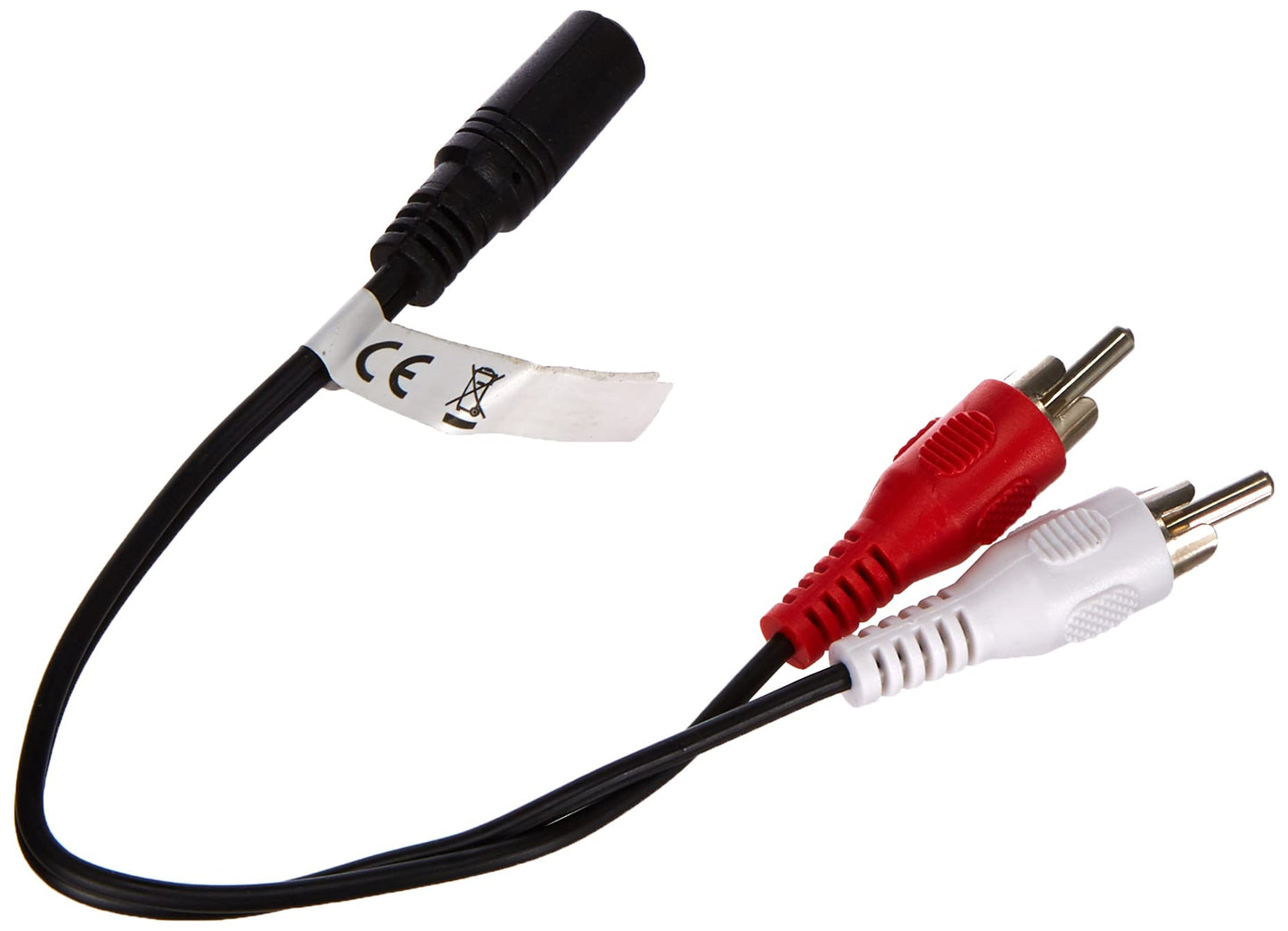 Goobay 50092 Audiokabel Klinke 3.5 mm auf Chinch Adapter, 3,5 mm AUX Buchse auf Chinch-Stecker (L / R), 0,2 m