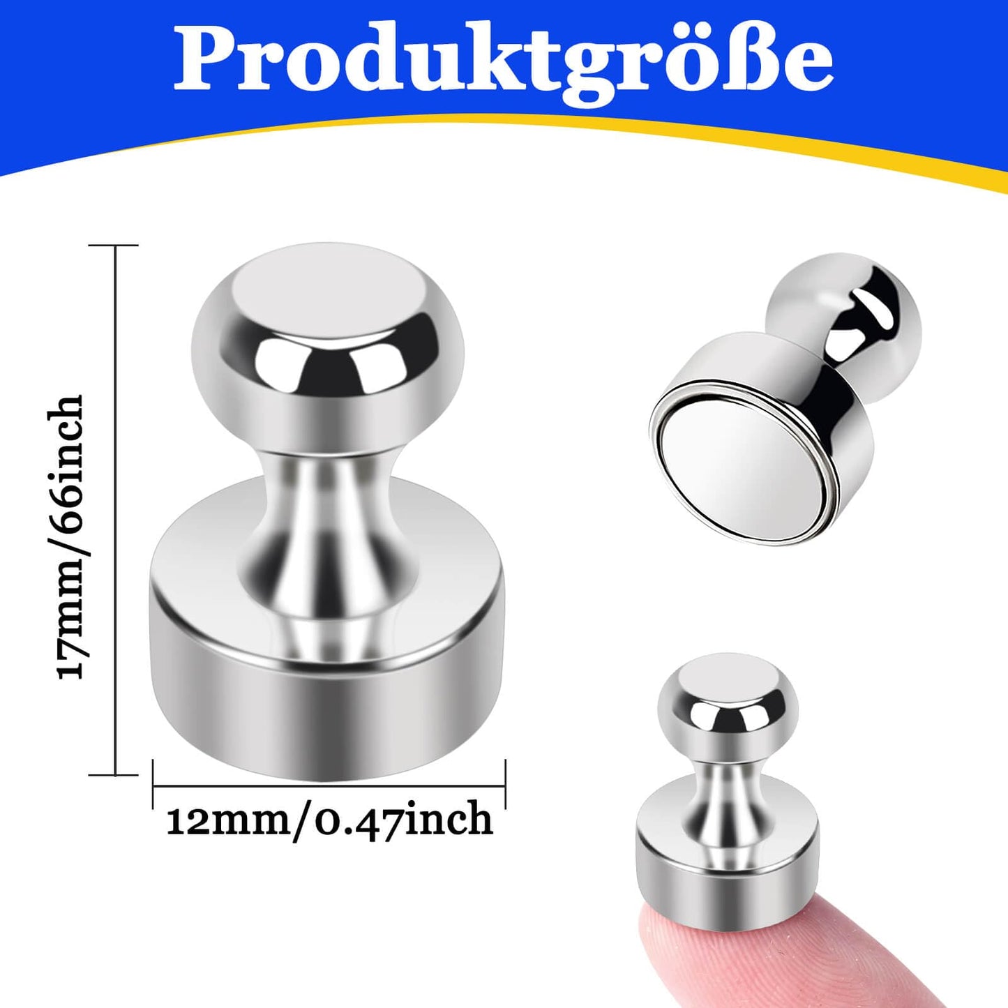 20 Stück Magnete Stark, Neodym Magnete Extra Stark, Starke Kühlschrank Magnete für Magnettafel, Mini Magnete für Whiteboard, Kühlschrank, Büro-, Karten- und Küchendekoration