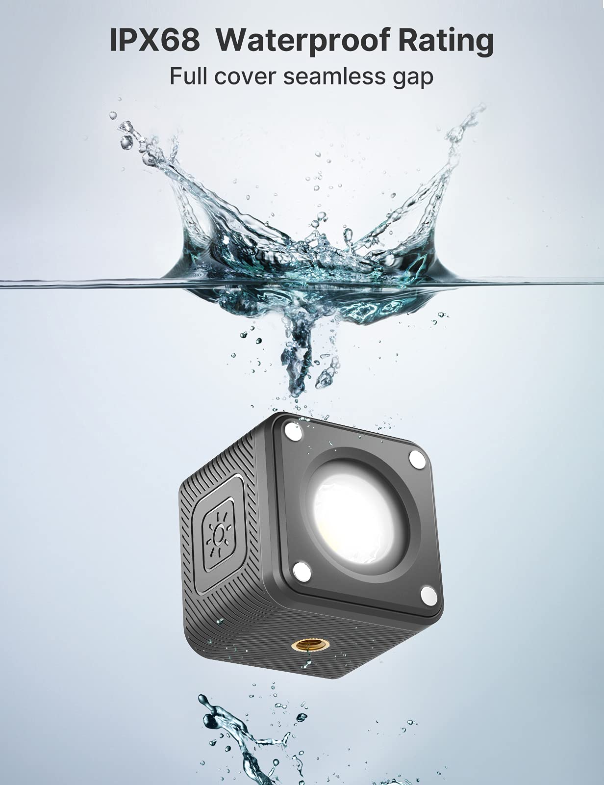 Led Videoleuchte, ULANZI Klein Videolicht wasserdichte, Led Fotolicht IP68 wasserdichte, Fotografie Licht Magnetisches Laden, Dauerlicht, Fotoleuchte für Vlog Kamera und Action Kamera Fotografie