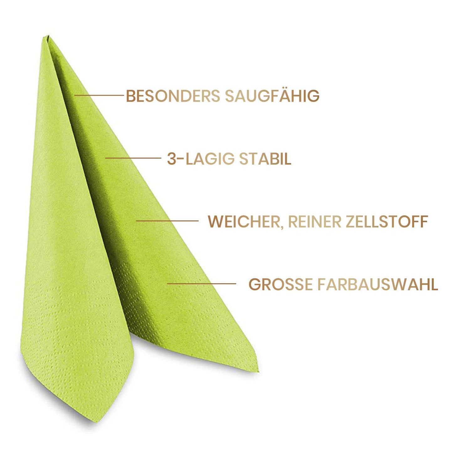 Tafel-Servietten, 3-lagig, 33 x 33 cm, Inhalt 250 St., in unterschiedliche Farben, jeweils abgestimmt auf Einrichtung & Dekoration, für Gastronomie & Zuhause, bordeaux