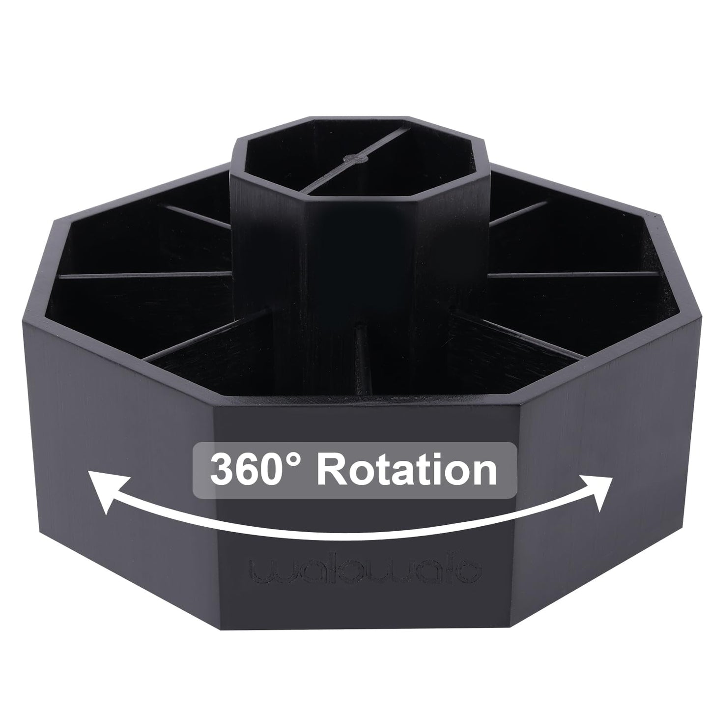 walowalo Halten 800+ Stifte Organizer Schreibtisch aus Bambus drehbar Stifthalter für Aufbewahrung Bleistifte Buntstifte Marker 360 Grad Drehbarbüro Kleine Künstler Schminktisch Schwarz