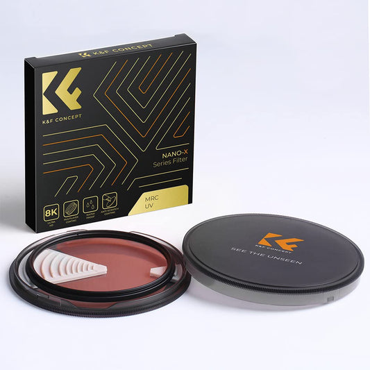 K&F Concept Nano X-Serie UV Filter 58mm Schott-Glas B270 28 Schichten MC Super Slim Schutzfilter Ultraviolett-Filter