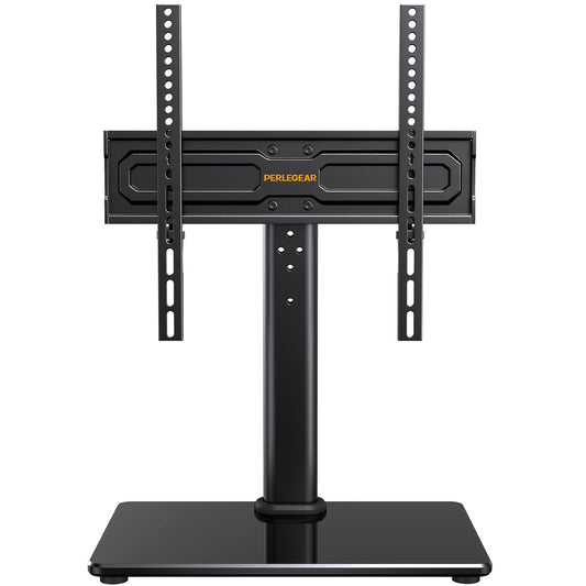 PERLEGEAR TV Standfuss TV Ständer Schwenkbar für 24-60 Flach & Curved Fernseher bis zu 45 KG, TV-Standfüße Höhenverstellbar & Fernsehständer Stabil,Universeller TV Standfuss Max.VESA 400x400 mm