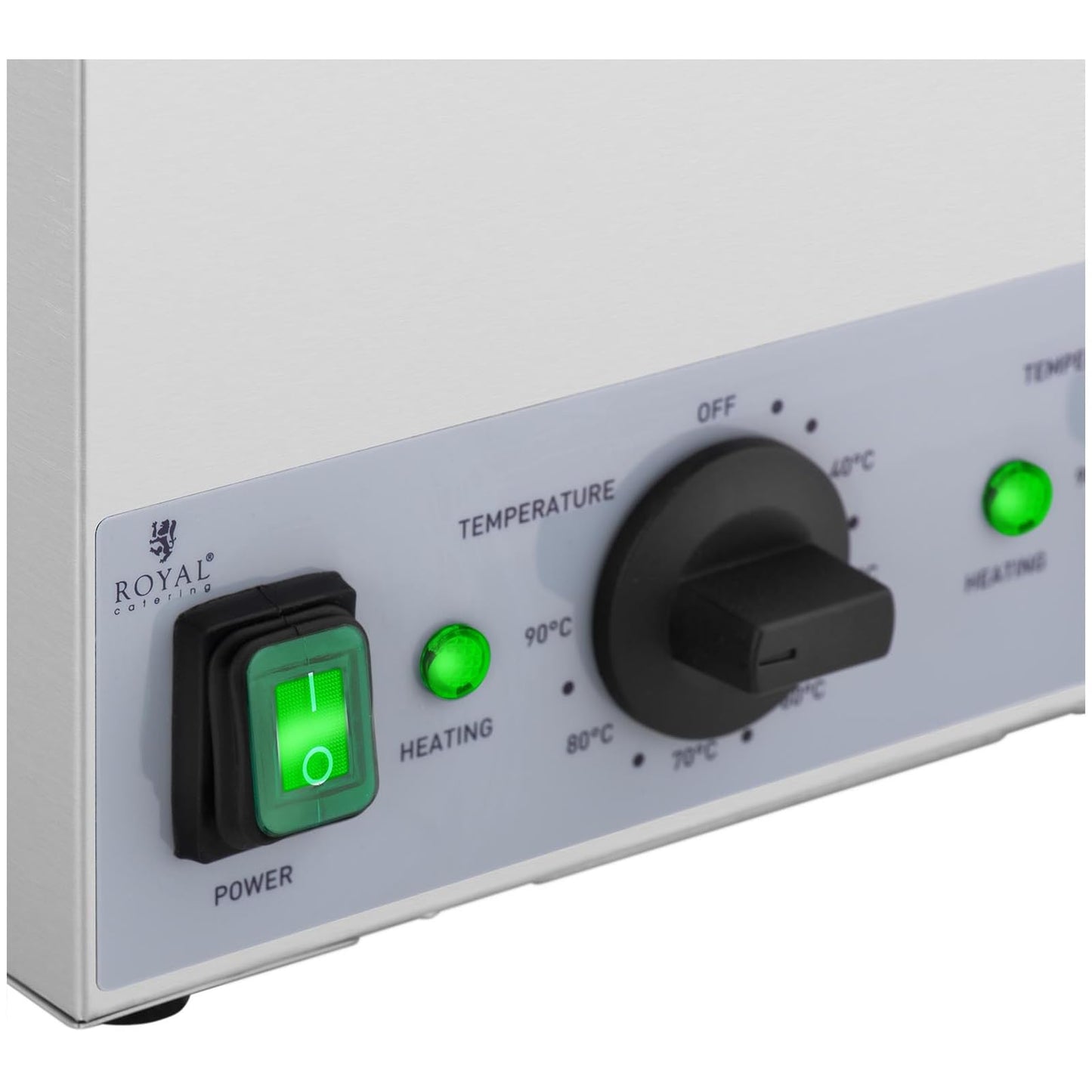 Royal Catering RCSW-16 Saucenwärmer 2 x 1 L Bedienfeld unten 40-90 °C 400 W Saucenwärmer Schokowärmer