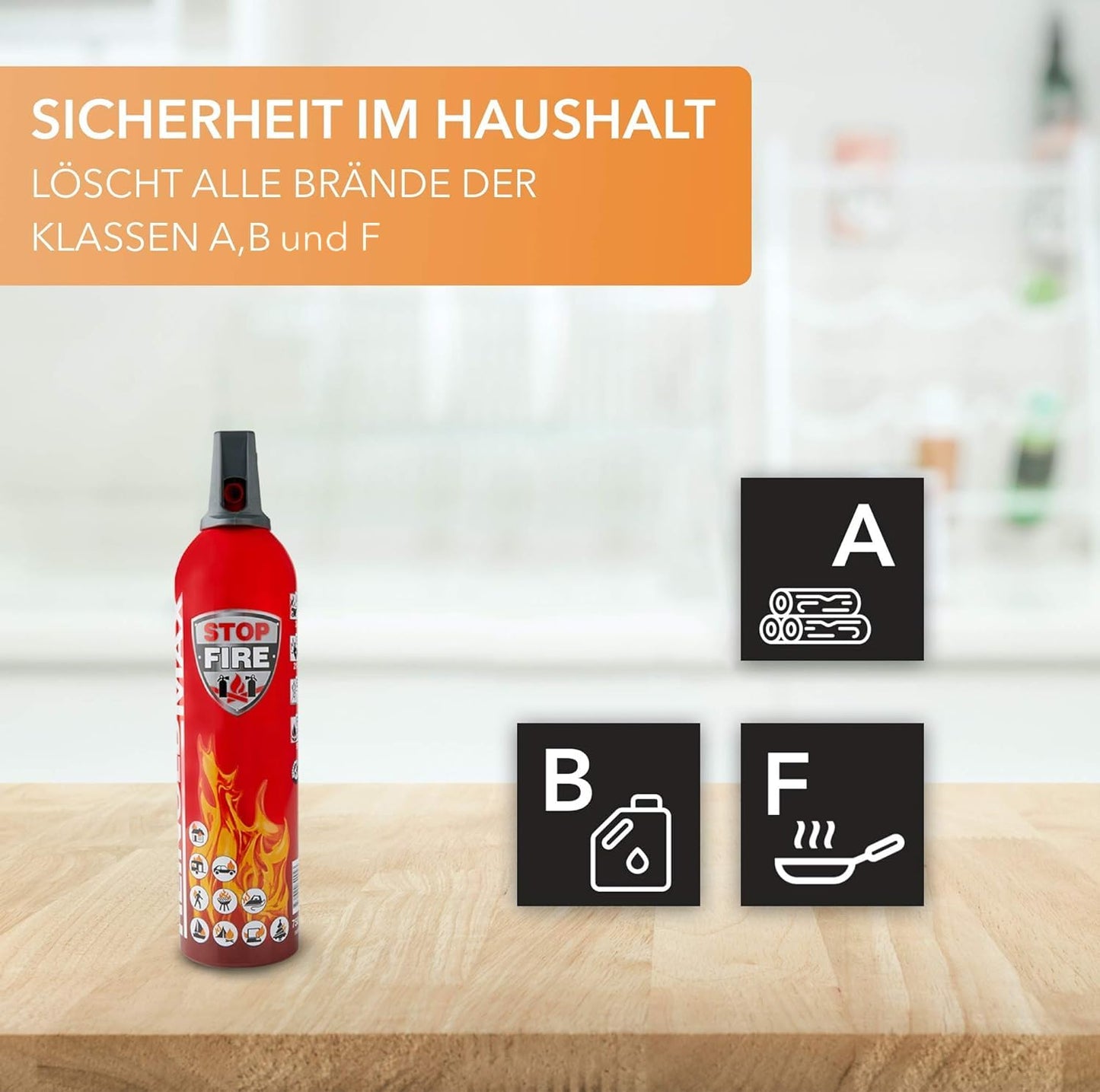 XENOTEC Premium Feuerlöschspray – 2er Set - 750ml – Stopfire – Autofeuerlöscher – REINOLDMAX – wiederverwendbar – geeignet für Fettbrände – 2 x 750g