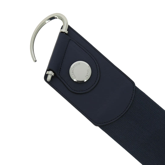 FASHIONGEN - Elastischer Damengürtel aus Rindsleder, DARLENE Blau marin, Medium