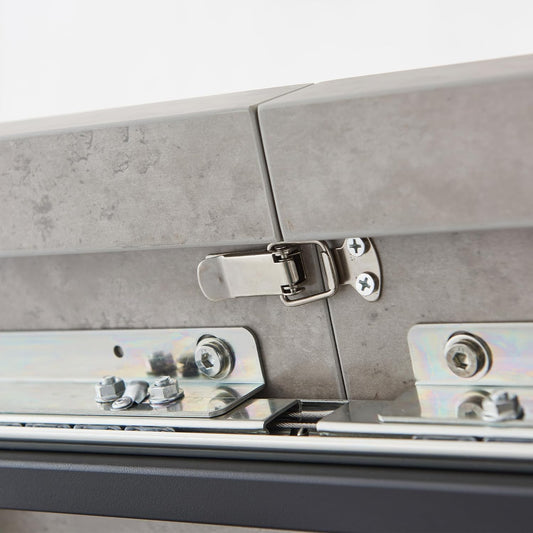 jiexi Esstisch-Set mit 4-8 Stühlen, Ausziehbarer Esszimmertisch 130-170 cm, MDF-Holztisch mit Grauen Stühlen für Küche und Wohnzimmer