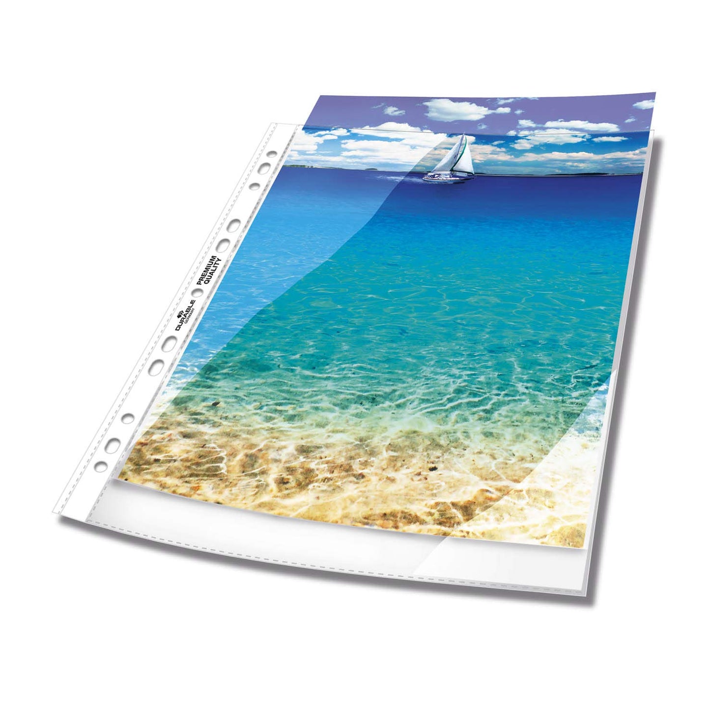 Durable Prospekthüllen (Klarsichthüllen A4 Premium extra stark, 0,08mm) 100 Stück, glasklar, 267619