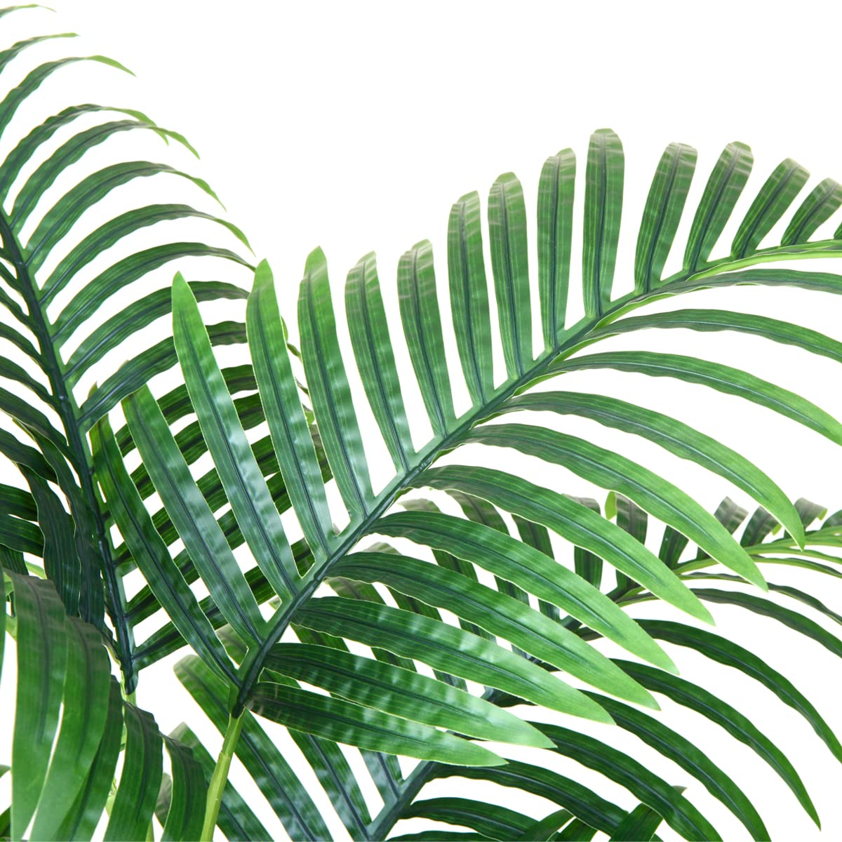 Fopamtri Kunstpflanzen Groß Areca Kunstpalme 120 cm im Topf Künstliche Pflanze Tropical Hawaii Grün Fake Plant für Schlafzimmer Büro Garten Hochzeit Party Deco (1 Stück)