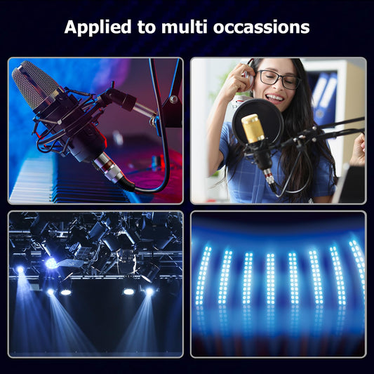 NUOSIYA XLR Kabel 5m – 4er Set Mikrofonkabel – 3-poliges symmetrisches Audio Verlängerungskabel XLR Stecker auf Buchse für Mikrofon, Mixer & Lautsprecher