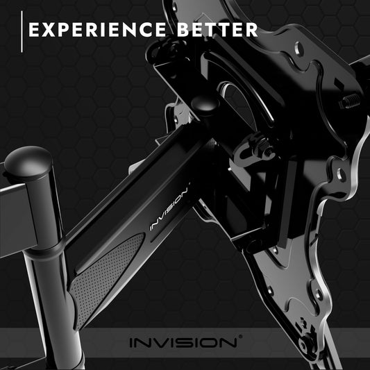 Invision TV Wandhalterung für 24-60 Zoll Bildschirme VESA 100x100 bis 400x400mm Schwenkbare Neigbare und Ausfahren für LED, OLED, Flach & Curved Wandhalter Fernsehers - Max Last 36.2 kg (HDTV-E)