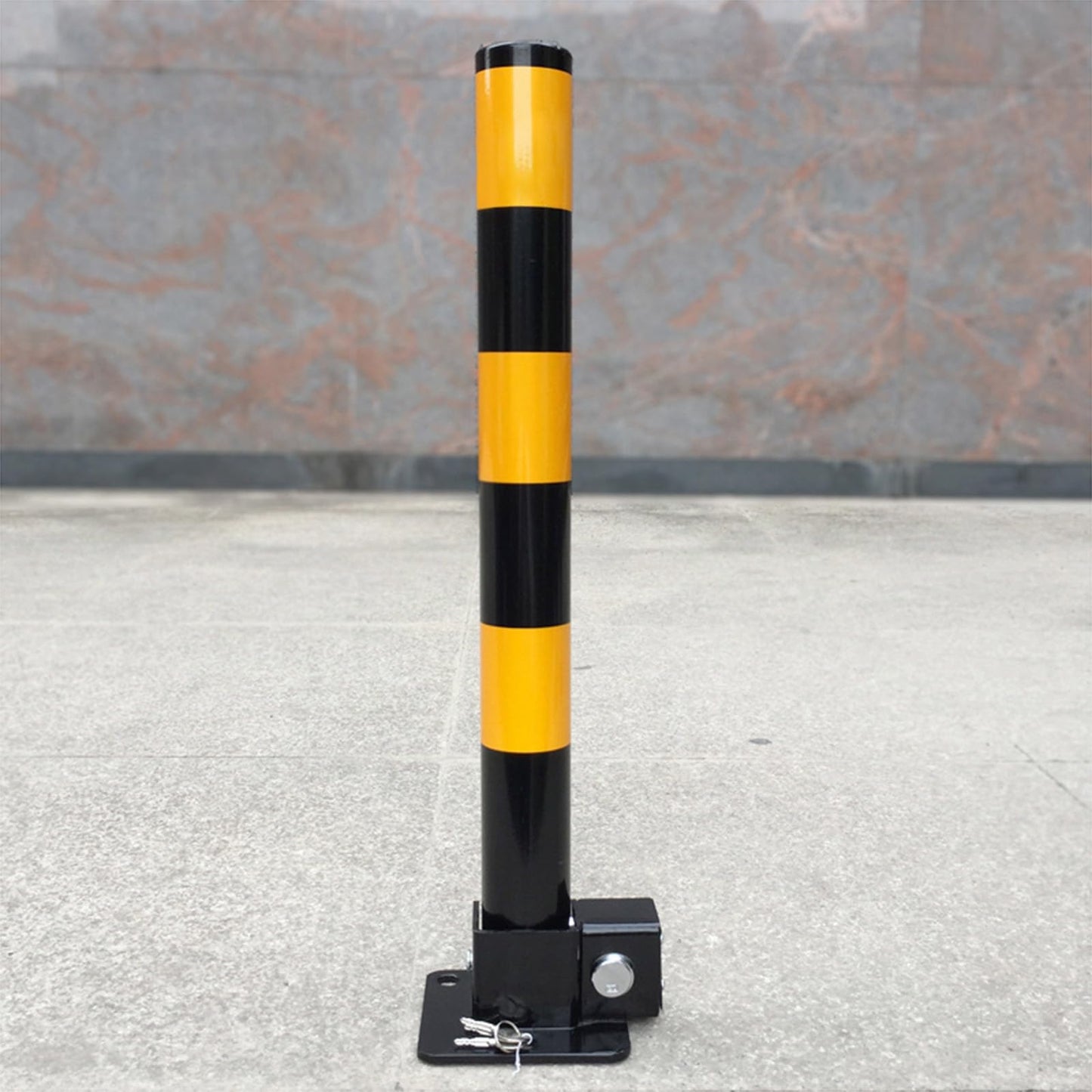 Schwarz,1pcs, Absperrpfosten Multifunktional Faltbar Parkpfosten Für Garagen Hohe Sichtbarkeit Rammschutzpoller Robust Langlebig Abnehmbarer Sicherheitspfosten Parkpfosten Für Garagen