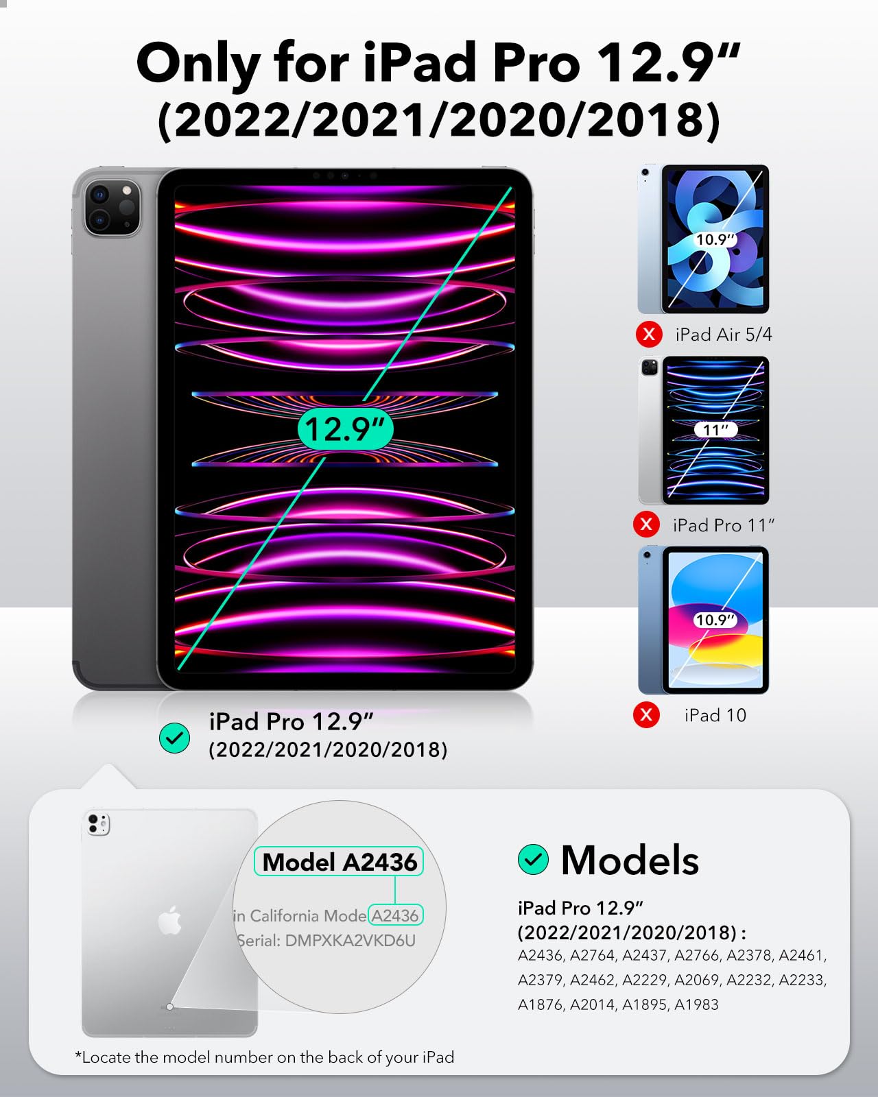 ESR Paper Feel Schutzfolie kompatibel mit iPad Pro 12,9 Zoll (2022/2021/2020/2018), Papier Schreibgefühl, dünn und reaktionsschnell, praktische Ausrichtschale, Kratzschutz, Matte Folie, 2 Stück