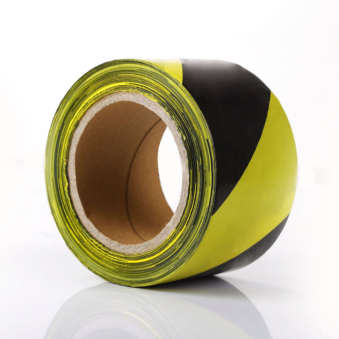 TopSon nicht klebendes Polyethylen Warnband 70mm.200.0.03mm gelbes schwarzes Gefahrenwarnband Gefahrengebäude Polizei Tatort Klebeband