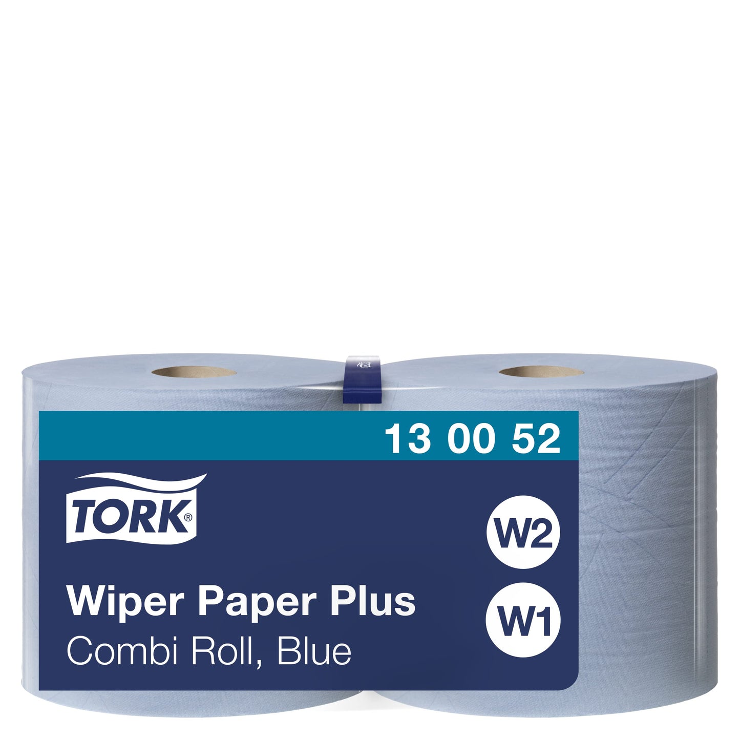 Tork 130052 Starke Mehrzweck Papiertücher für W1/W2 Systeme / 2-lagiges saugfähiges Papier in Blau / 2 x 255m