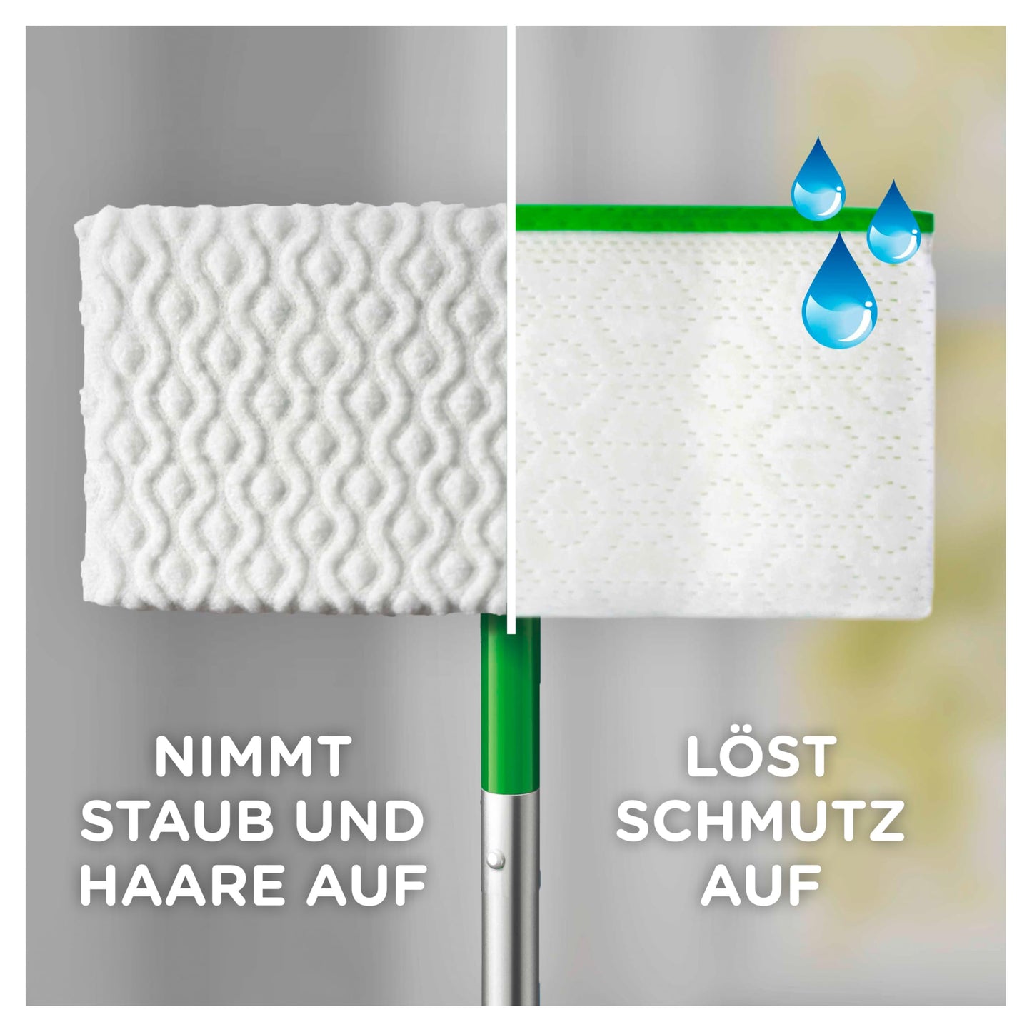 Swiffer Bodenwischer Dry & Wet Starter-Set Zum Reinigen Von Hartholz Und Böden, Enthält: 1 Bodenwischer, 16 Trockene Bodentücher, 8 Feuchte Bodentücher