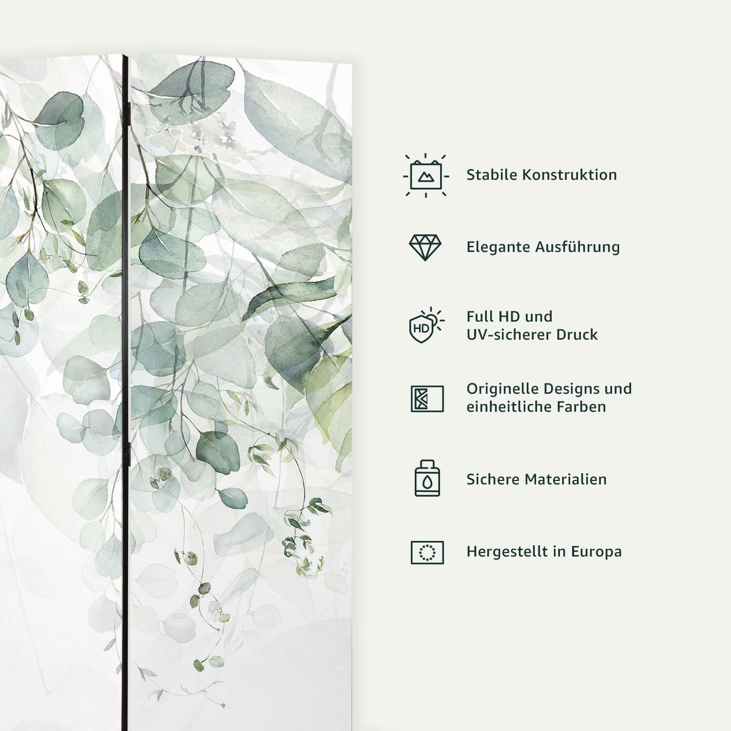 murando Raumteiler Foto Paravent Wald 135x172 cm beidseitig auf Vlies-Leinwand Bedruckt Trennwand Spanische Wand Sichtschutz Raumtrenner Home Office Bäume Alee c-A-0031-z-b