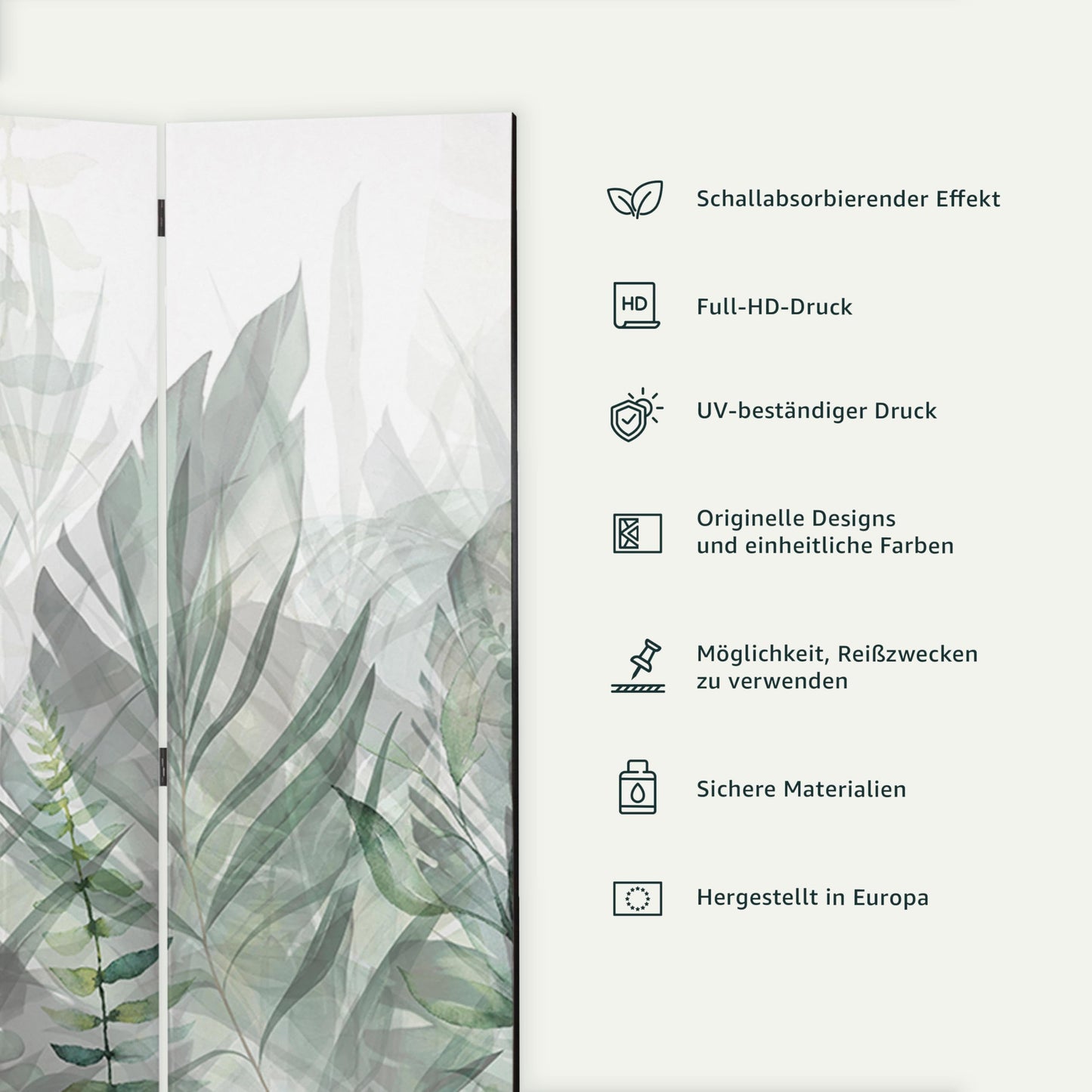 murando Akusticher Raumteiler Mandala Foto Paravent 225x172 cm beidseitig auf Vlies-Leinwand Bedruckt Akustikschaum Trennwand Spanische Wand Sichtschutz Home Office Orient Boho Zen f-A-0815-z-c