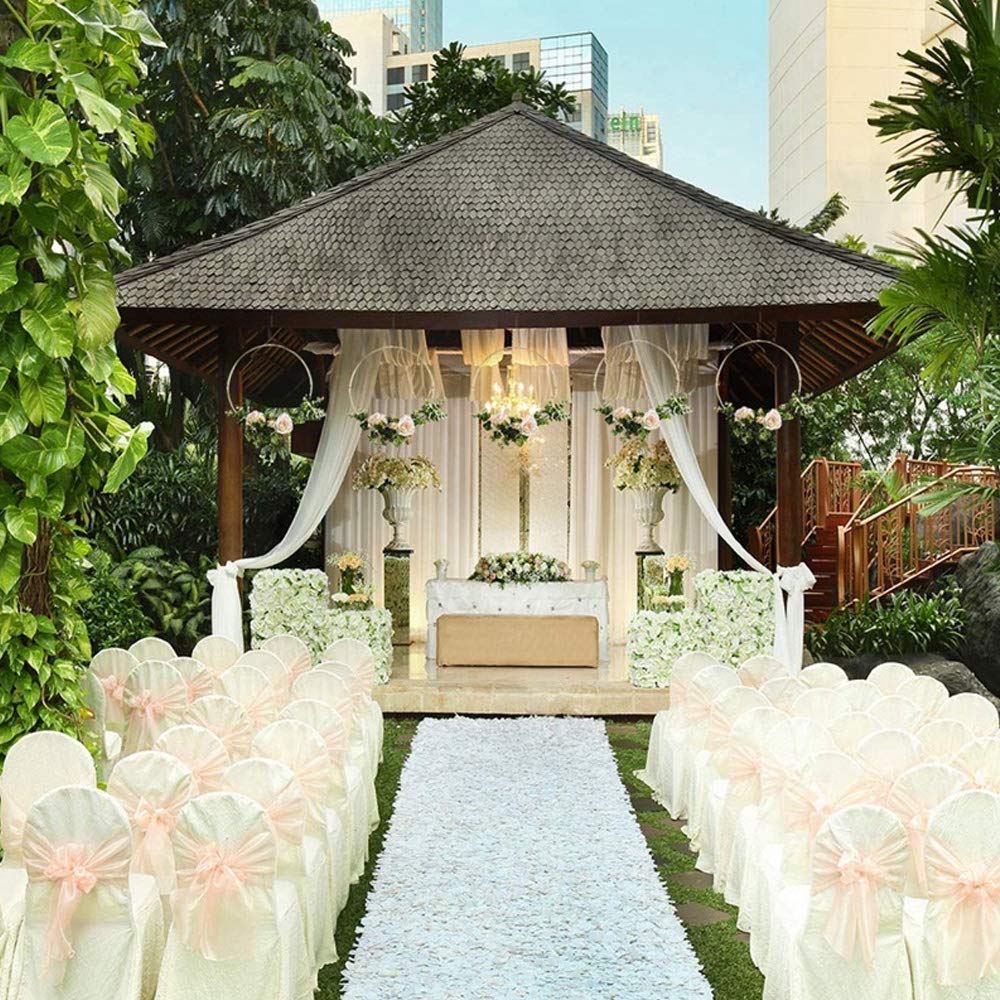 12 Stück 4 Größen (15cm/20m/25cm/30cm) Traumfänger Ringe Holz Bambus Blumenkranz Makramee Ringe Floral Hoop Set Makramee Craft Hoop Ring für Dreamcatcher, Hochzeit Kranz Decor und DIY Handwerk