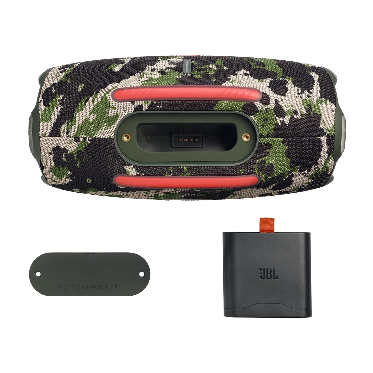 JBL Xtreme 4 Musikbox in Camouflage – Tragbare Bluetooth-Lautsprecher-Box mit tiefem Bass, KI-Sound-Boost und integrierter Powerbank – Wasserfest und staubfest – 24 Laufzeit