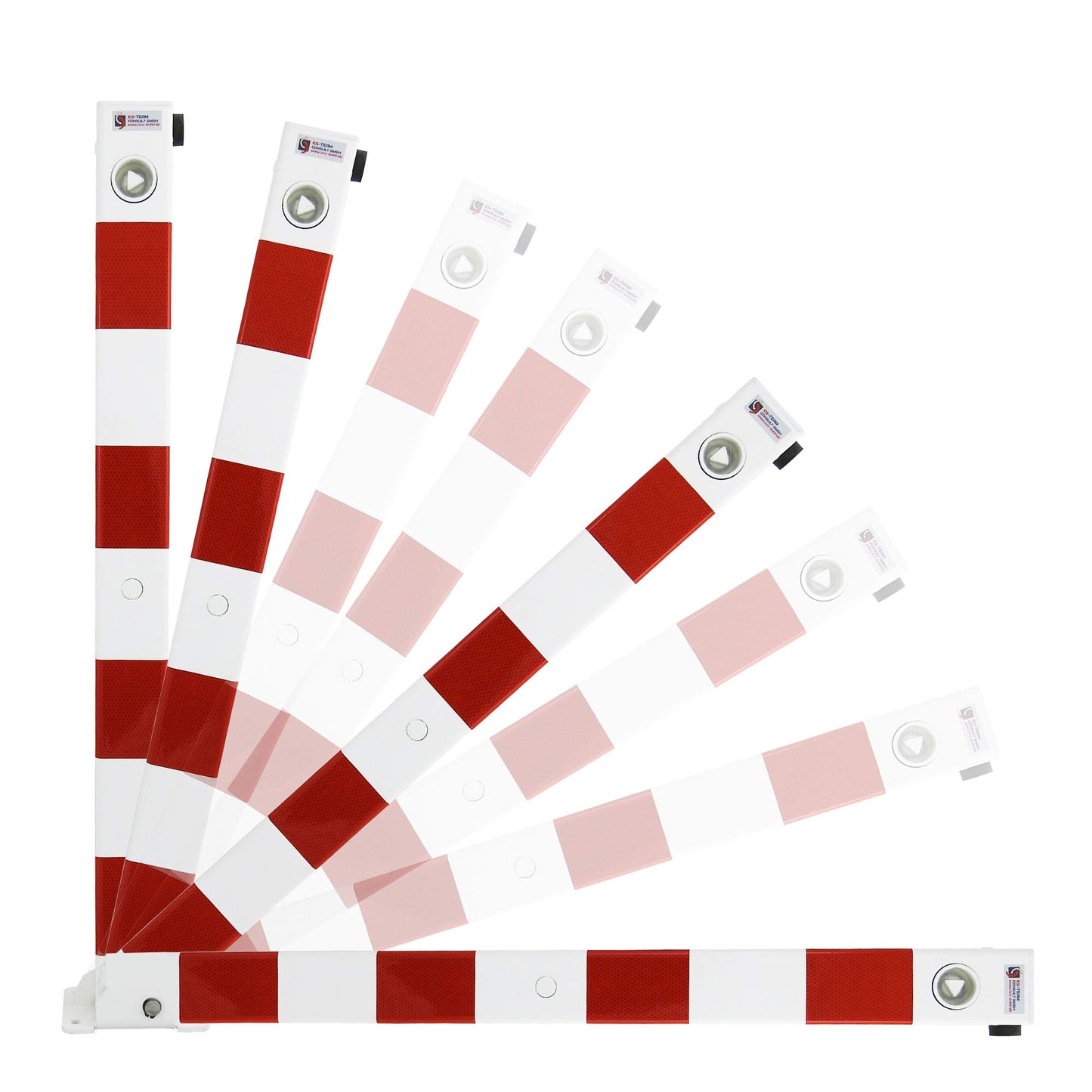 UVV UVAP7050 Absperrpfosten, Parkplatzsperre Stahl feuerverzinkt 70x70mm, eckig, Höhe 900mm, klappbar, umlegbar mit Dreikantschloss, zum Festdübeln