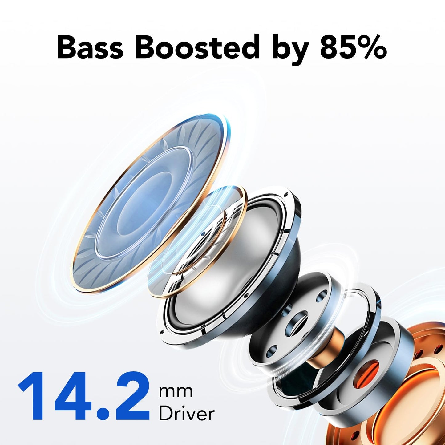 Bluetooth Kopfhörer, In Ear Kopfhörer Kabellos Bluetooth 5.3 mit 50H Tiefer Bass, 2024 Neue Kabellose Kopfhörer Noise Cancelling Earbuds mit 4 ENC Mic, IP7 Wasserdicht Ohrhörer, USB-C