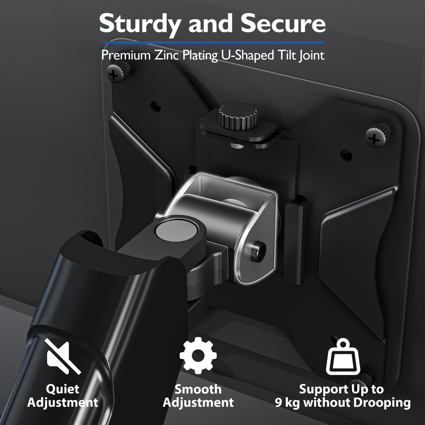 BONTEC Monitor Halterung 2 Monitore für 13-32 Zoll Bildschirme, Ergonomischer Gasfederarmständer Hält 3-9 kg mit Kabelmanagement, Neigbar, Schwenkbar, Drehbar, VESA 75/100 mm