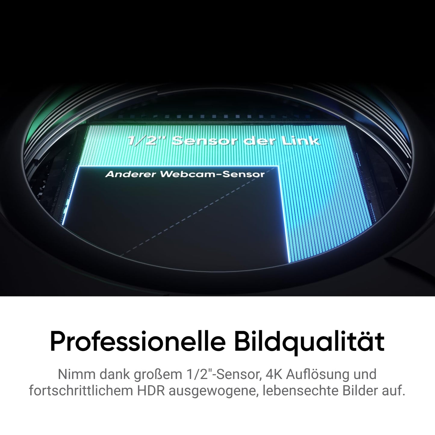 Insta360 Link 2 Standard Bundle - 4K Webcam für PC/Mac, 1/2" Sensor, KI-Tracking, HDR, Mikrofon mit KI-Geräuschunterdrückung, Gestenkontrolle für Streaming, Videoanrufe, Gaming, kompatibel mit Zoom