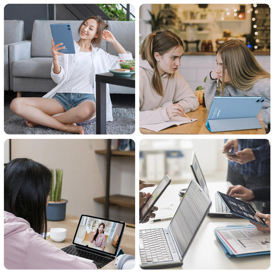 Biegedy Tablet 10 Zoll Android 14 Octa-Core,Tablet PC 20 GB RAM+128 GB ROM (TF1 TB),5G WLAN 6丨Widevine L1丨GMS丨6000mAh丨5MP+8MP丨Bluetooth 5.0丨1280 * 800丨Tablet mit Tastatur Maus Blau