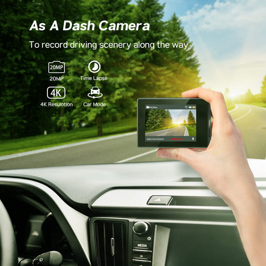 Surfola Action Cam 4K, Unterwasserkamera 40M Wasserdicht 20MP EIS Bildstabilisierun 170° Weitwinkel Helmkamera WiFi Actionkameras mit Externem Mikrofon 2 Akkus und Zubehör Kit 2.4G Fernbedienung