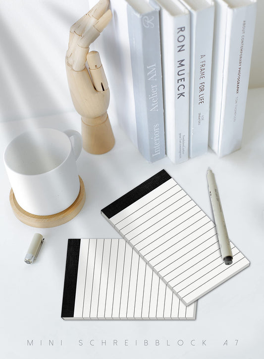 Notizblock Klein A7 8 Stück, Notizblock A7 Liniert Mini Schreibblock 30 Blatt pro Block Kleine Notizblöcke A7 Mini Notizblock 80 g/m² Taschen Notizblock Ersatzblöcke A7 Block Liniert für Büro Haushalt