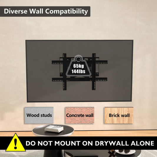 BONTEC TV Wandhalterung Schwenkbar Neigbar Fernseher Halterung für 37-80 Zoll Fernseher Curved LCD/LED Vollbewegung - 65kg Tragfähigkeit – VESA 100x100-600x400