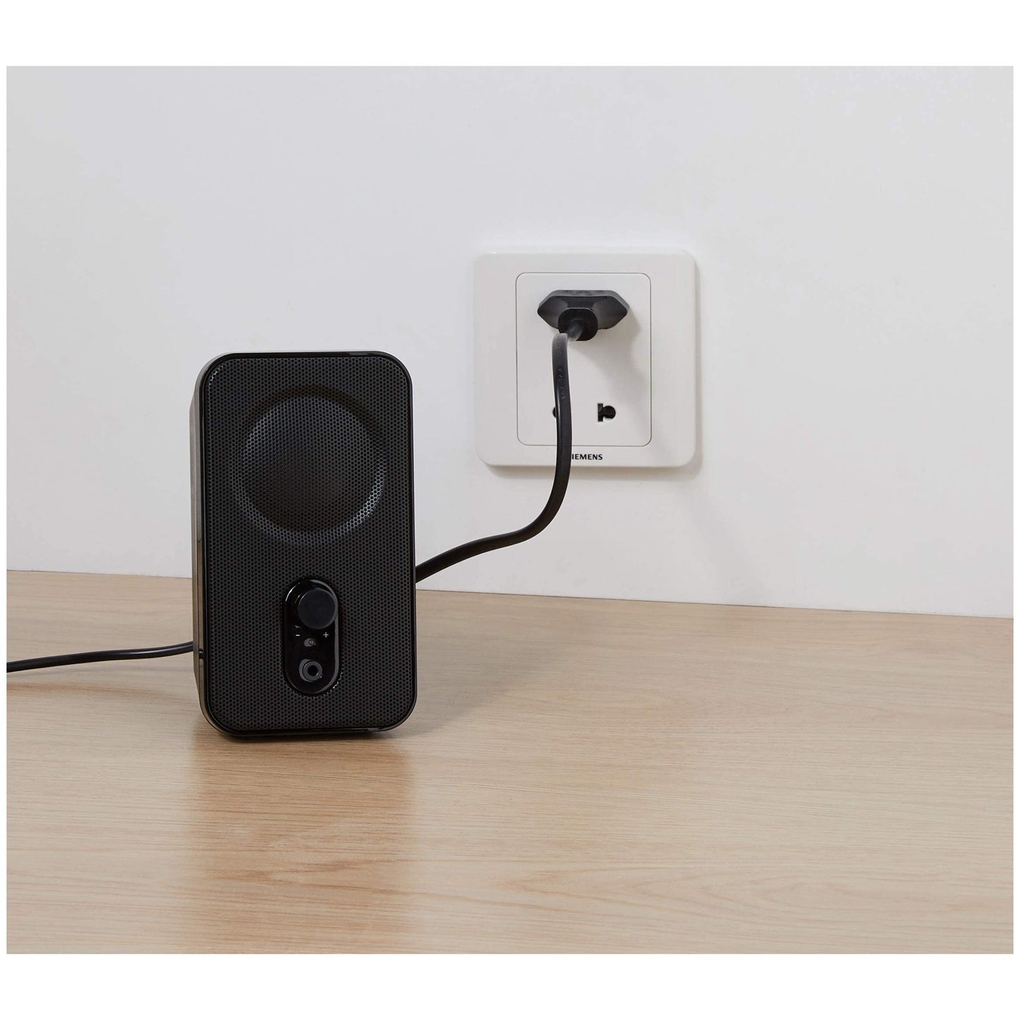 Amazon Basics - Computer-Lautsprecher für Schreibtisch oder Laptop , AC-Betrieb (EU-Version), 2 Stück, Schwarz