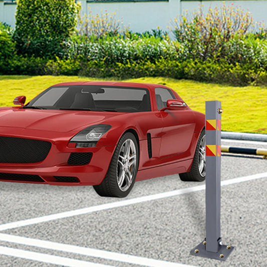 A,1pcs, Parkpfosten Absperrpfosten Mit Schlüssel Klappbar Parkplatzsperre Parkplatzsperren Hohe Sichtbarkeit Robust Standfuß Sperrpfosten Set Abnehmbarer Sicherheitspfosten