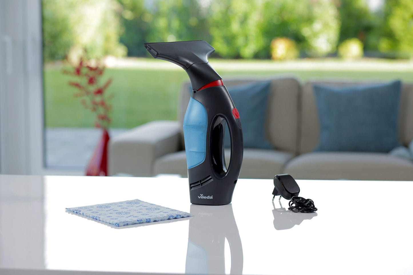 Vileda Windomatic Power Blue Fenstersauger, mit Spray Einwascher