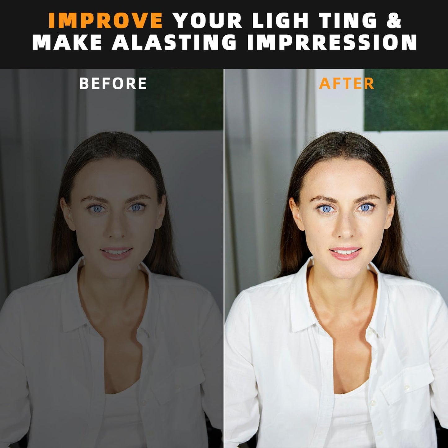 vatato LED-Schreibtischlampe, dimmbar, mit Klemme und Schwanenhals-Arm, einstellbare Farbtemperatur und Helligkeit, augenschonende Lampe für Videokonferenzen und Podcast-Live-Streaming (Black)