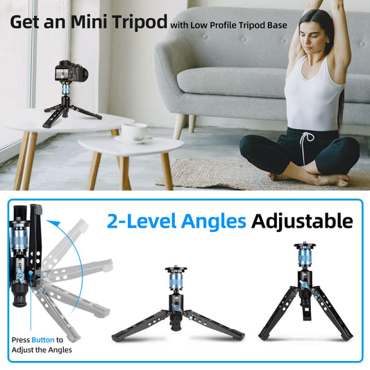 SIRUI P-325FS Carbon Fiber Kamera Wanderstock Einbeinstativ Monopod mit Standfuß, 140cm leichte,Teleskop/Foto/Video Einbeinstativ, 3 Innovative Quick Release Design, 5 Sektionen, Max 10kg Belastung