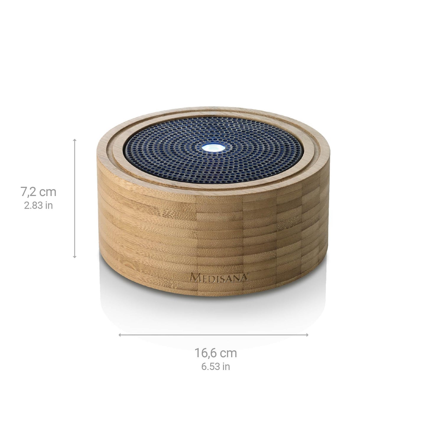 Medisana | AD 625 | Aroma Diffuser | Bambus | Raumerfrischer | Lufterfrischer | Duftlampe mit Timer | Raumduft elektrisch | Ätherische Öle Duftöle | Wellness-Licht in 6 Farben | 100 ml, 1 stück