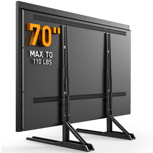 Perlegear Universal TV Standfüße Füße für 22-70 Zoll Fernseher, Tisch TV Ständer Standfuss mit 3 Höhenoptionen, Moderner TV Stand Hält bis zu 50 kg, Max VESA 800x600 mm